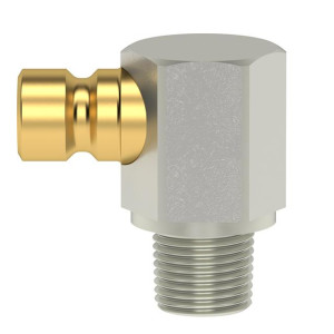 Série ESDM DN 6 - Embout avec filetage mâle à 90° (filetage métrique DIN 158/filetage R DIN 2999)