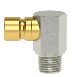 Série ESD DN 9 - Embout avec filetage mâle à 90° (filetage métrique DIN 158/filetage R DIN 2999)