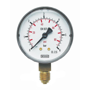 Manometer Ø 63, Anschluss senkrecht, Klasse 2, 5