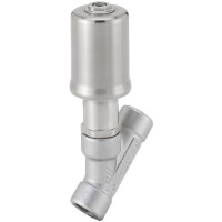 Type 2060 - Pneumatically operated 2/2-way angle seat valve with stainless steel actuator (377432)