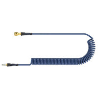 Luedecke PUB 9136 ES - MODY spiral hoses fitted with rotatable one-hand Quick connect coupling and rotatable DN 7.2 plug