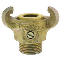 Luedecke KAM 12 - Claw male threaded couplings with brass...