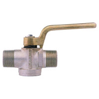 Luedecke ADA 10 SK - Sandblast Throttle Valve with lever stop, Tapered male thread on both sides