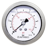 EWO glycerine pressure gauge Ø 63, Connection...