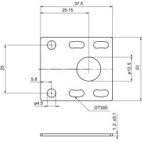 Mounting plate series 300 and ø12 mm Mounting accessories (11707701)