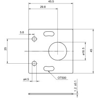 Mounting plate series 500 and ø18 mm Mounting accessories (11707699)