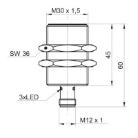 IR30.D18L-F60.GP2I.7BF/A014 Inductive distance sensors (11236710)