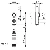 IF08.D03L-Q25.GP1I.7VNU Détecteurs de distance inductifs (11244232)