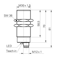 UNAM 30U6103/S14 Ultrasonic distance measuring sensors (10129076)