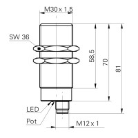 UNAM 30U9103/S14 Ultrasonic distance measuring sensors (10119391)