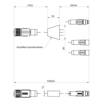 Multi headed cable Type E2 Eclairage / Accessoires déclairage (11701465)